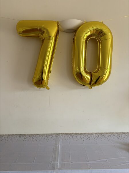 70th birthday balloons